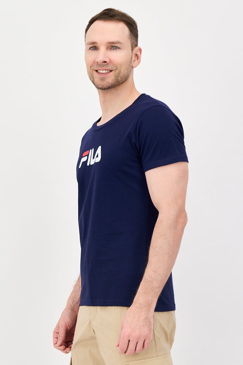 FILA Men Sportswear Fit Short Sleeve Outdoor T-Shirt, Navy - Image 2